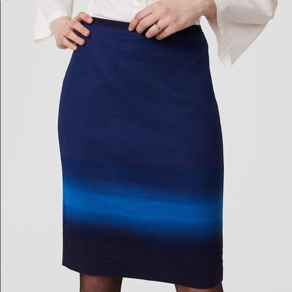 LOFT BNWT NWT Blue Pencil Skirt